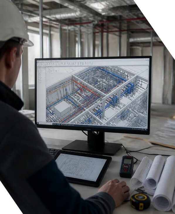 Создание BIM модели инженерных сетей для объектов в Нягани